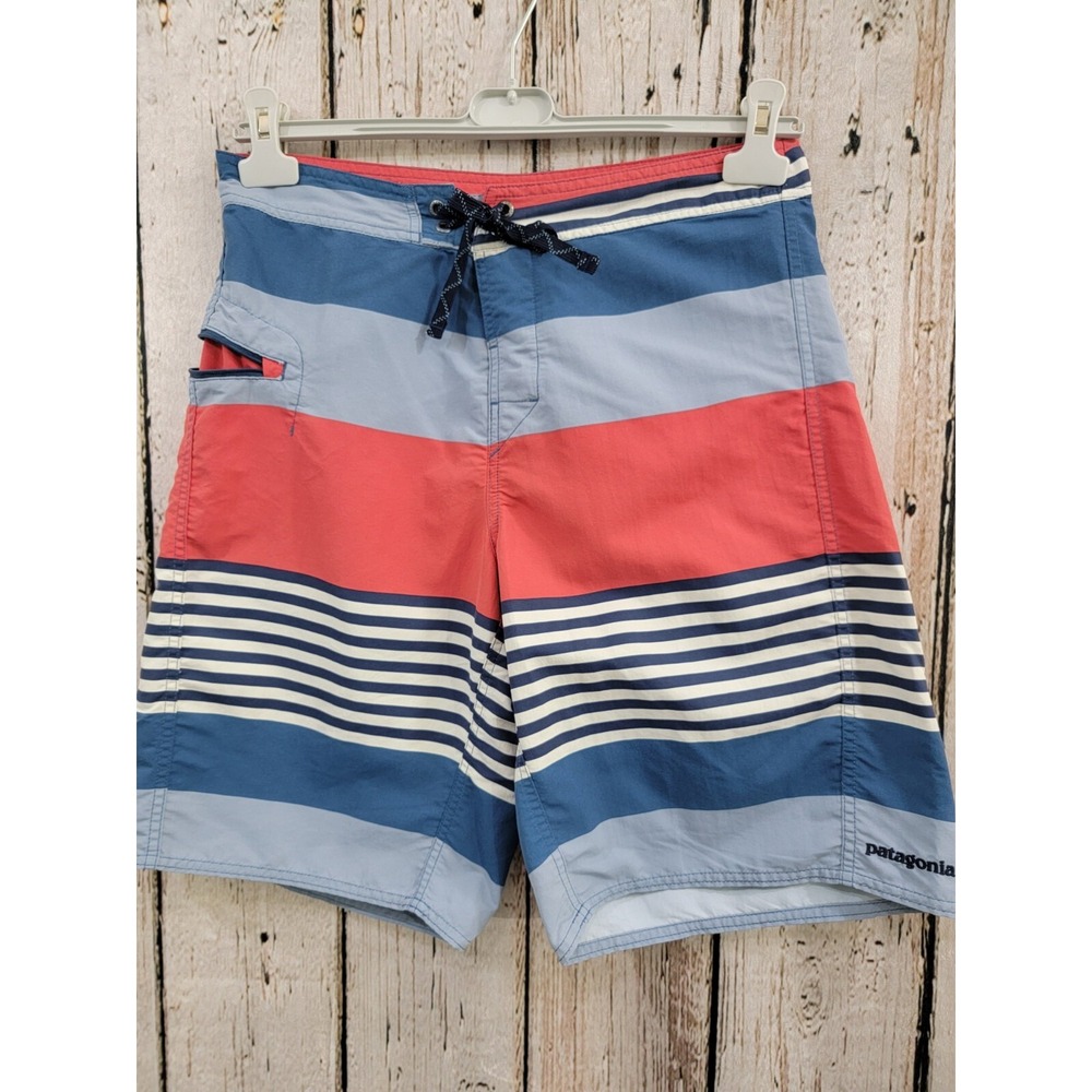 Patagonia Men's Size 32 Striped Printed Swimwear Shorts Swimsuit Swim Trunks EUC